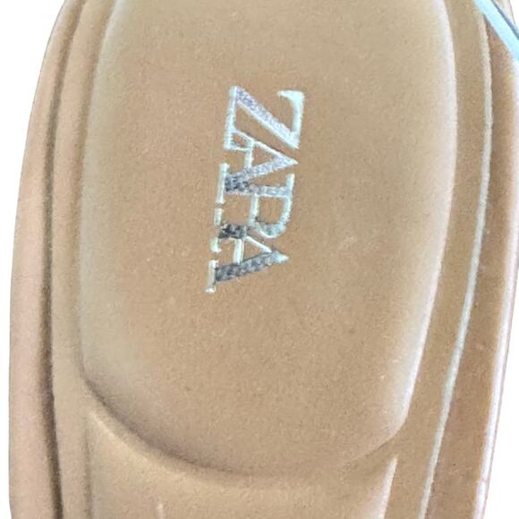 New ZARA Clear Vinyl Nude Stiletto Pointed Sandals Rhinestone Bow Sz 39 US 8.5 - Picture 5 of 10